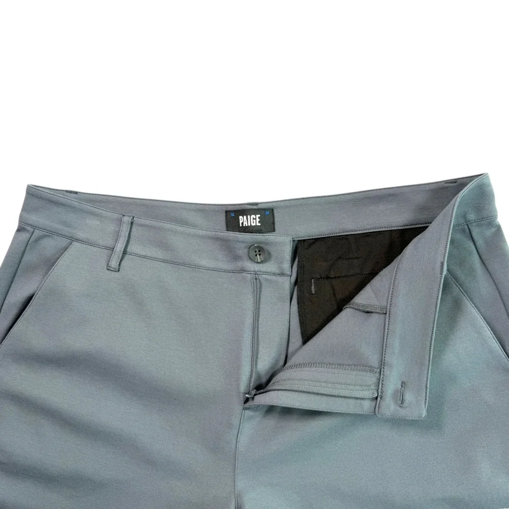 Paige Mens Stafford Trousers 40x33 Gray Performance Stretch Dress Pants Business